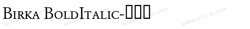 Birka BoldItalic字体转换